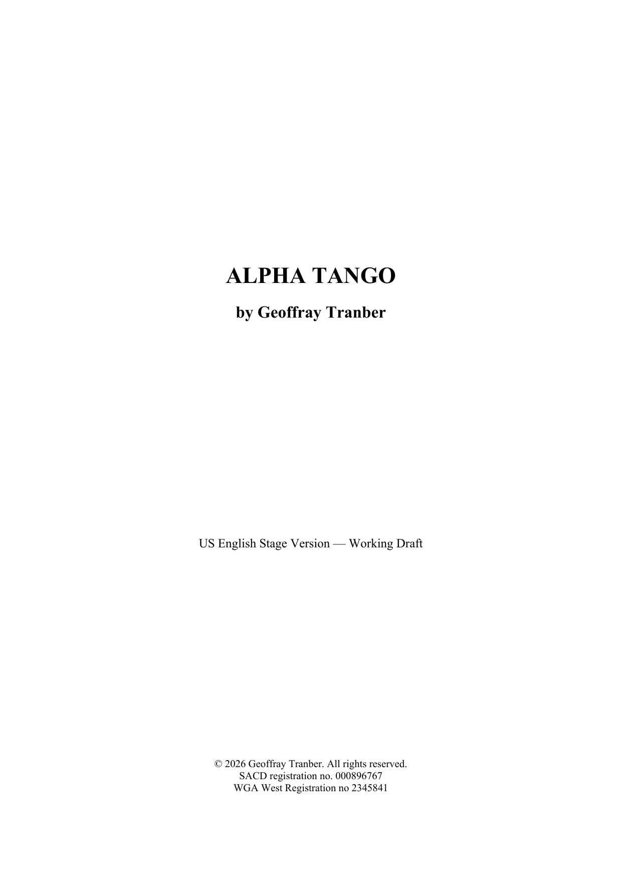 Alpha Tango - manuscript page 1 / 23