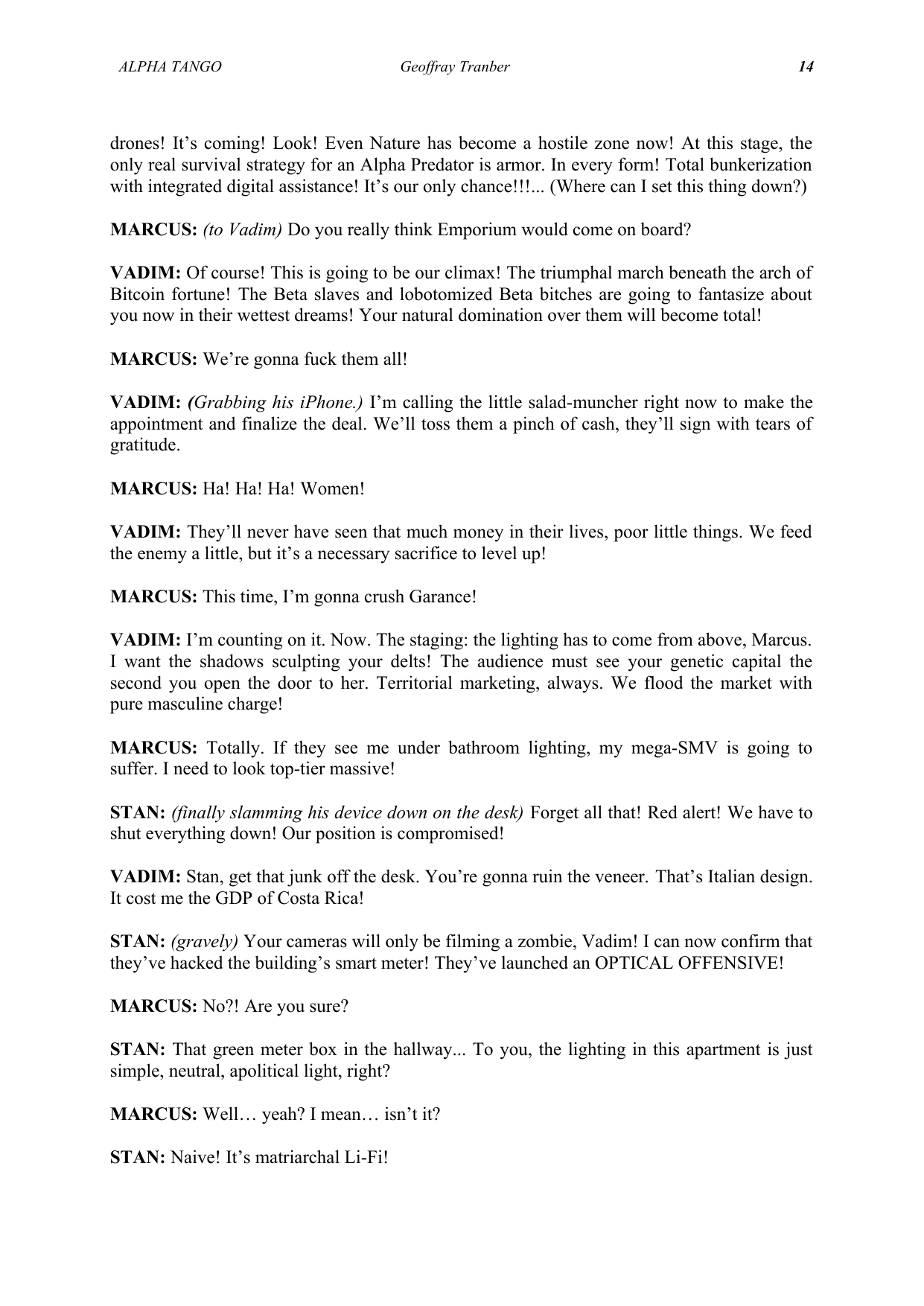 Alpha Tango - manuscript page 19 / 23