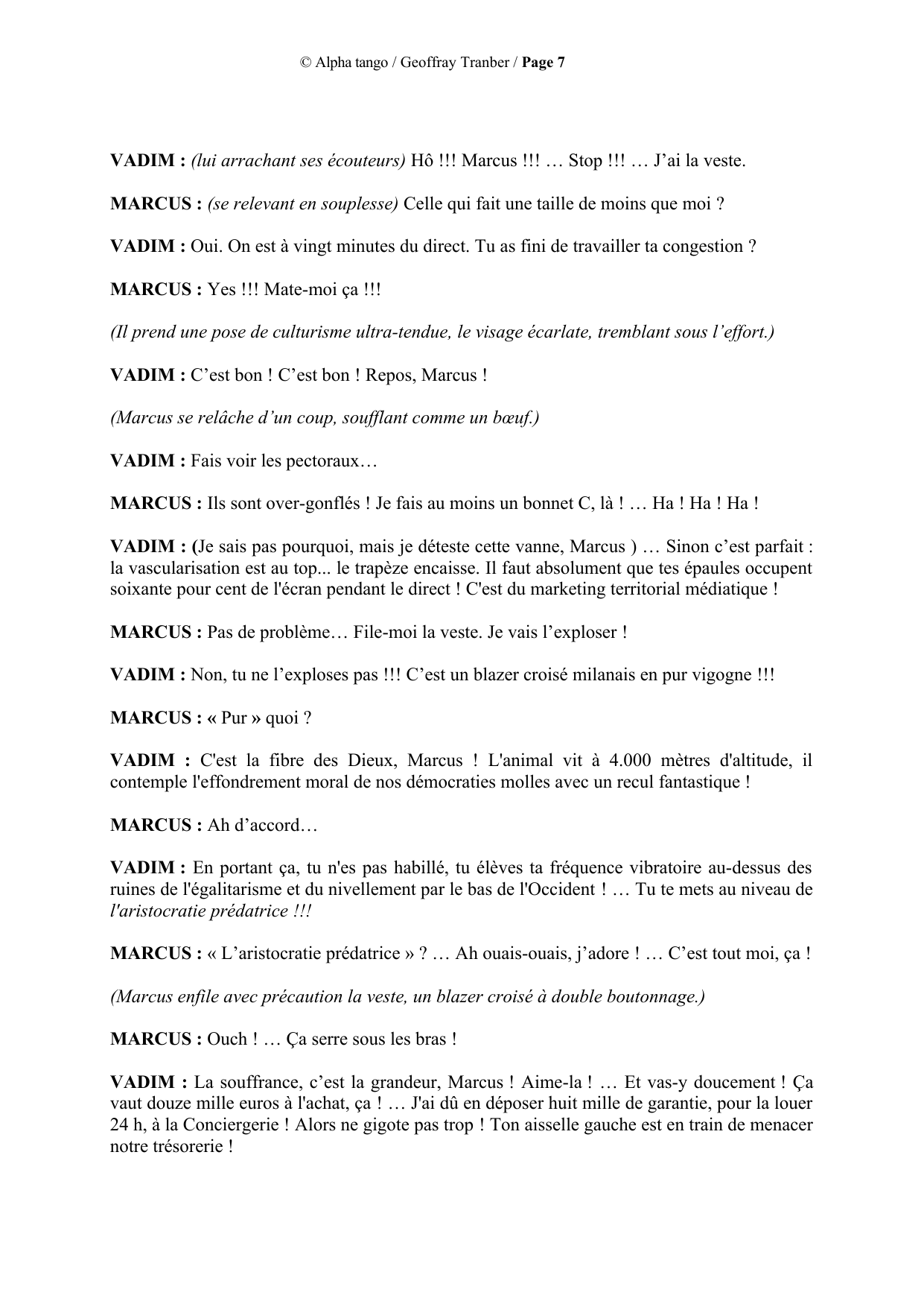 Alpha Tango - page du manuscrit 7 / 23