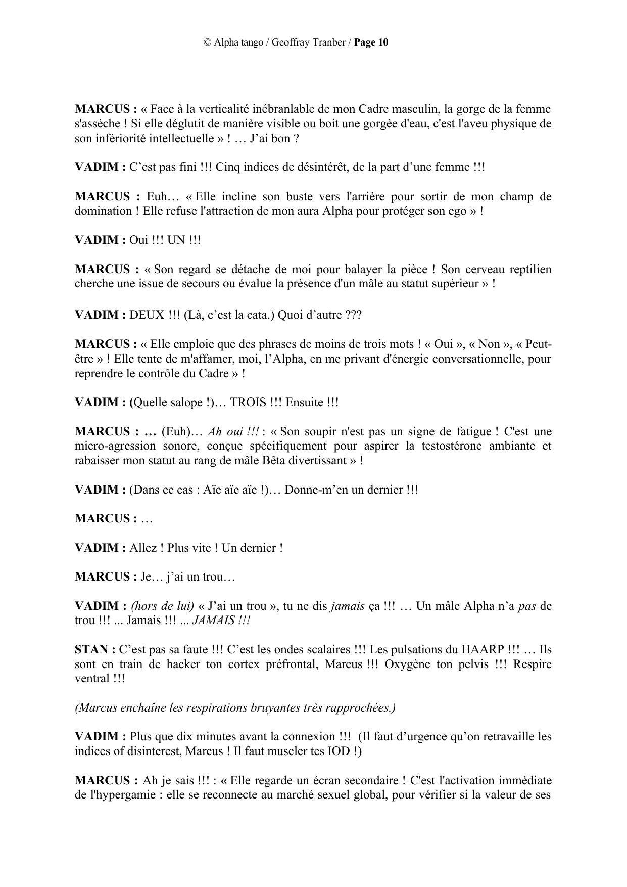Alpha Tango - page du manuscrit 10 / 23