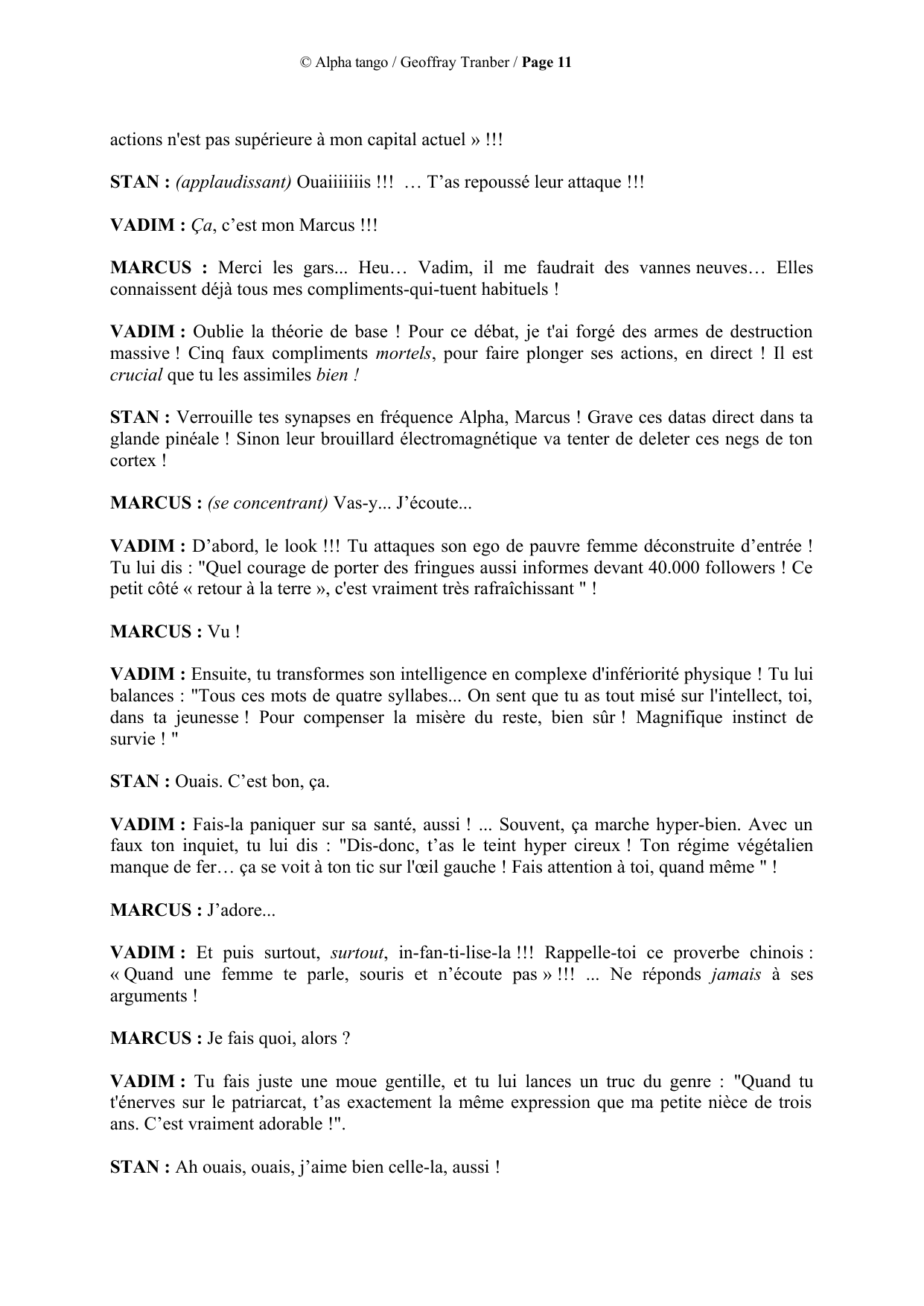 Alpha Tango - page du manuscrit 11 / 23