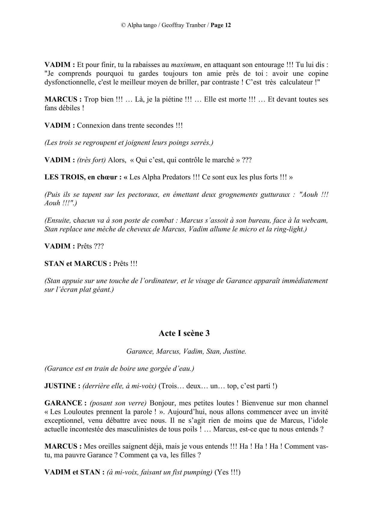 Alpha Tango - page du manuscrit 12 / 23