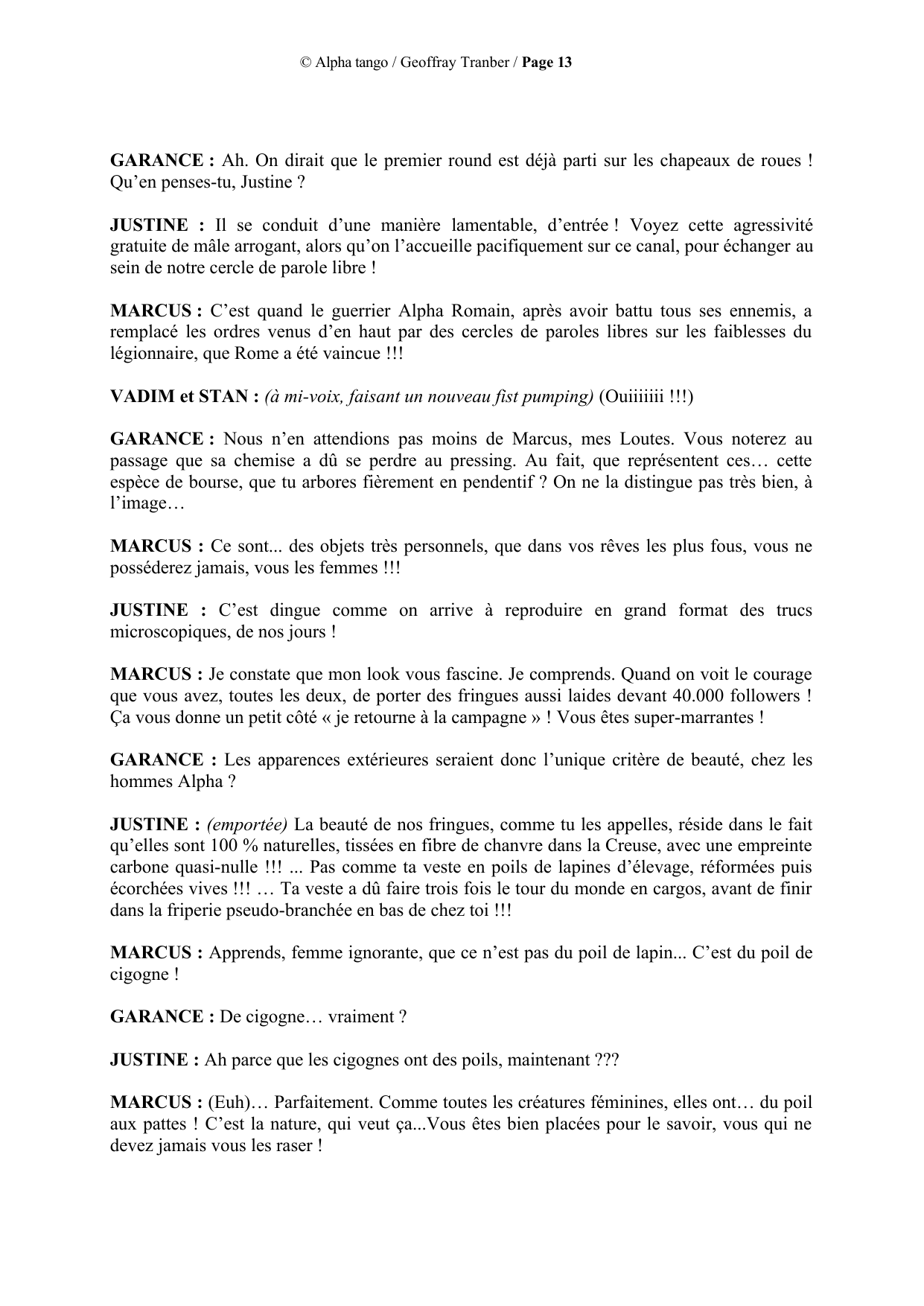 Alpha Tango - page du manuscrit 13 / 23