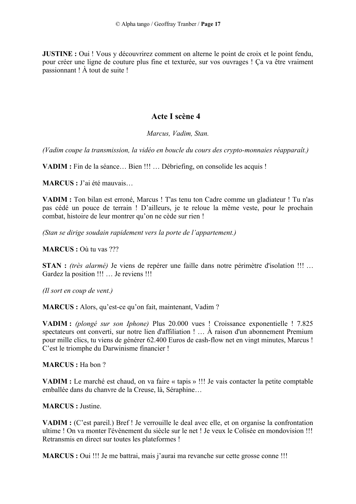 Alpha Tango - page du manuscrit 17 / 23