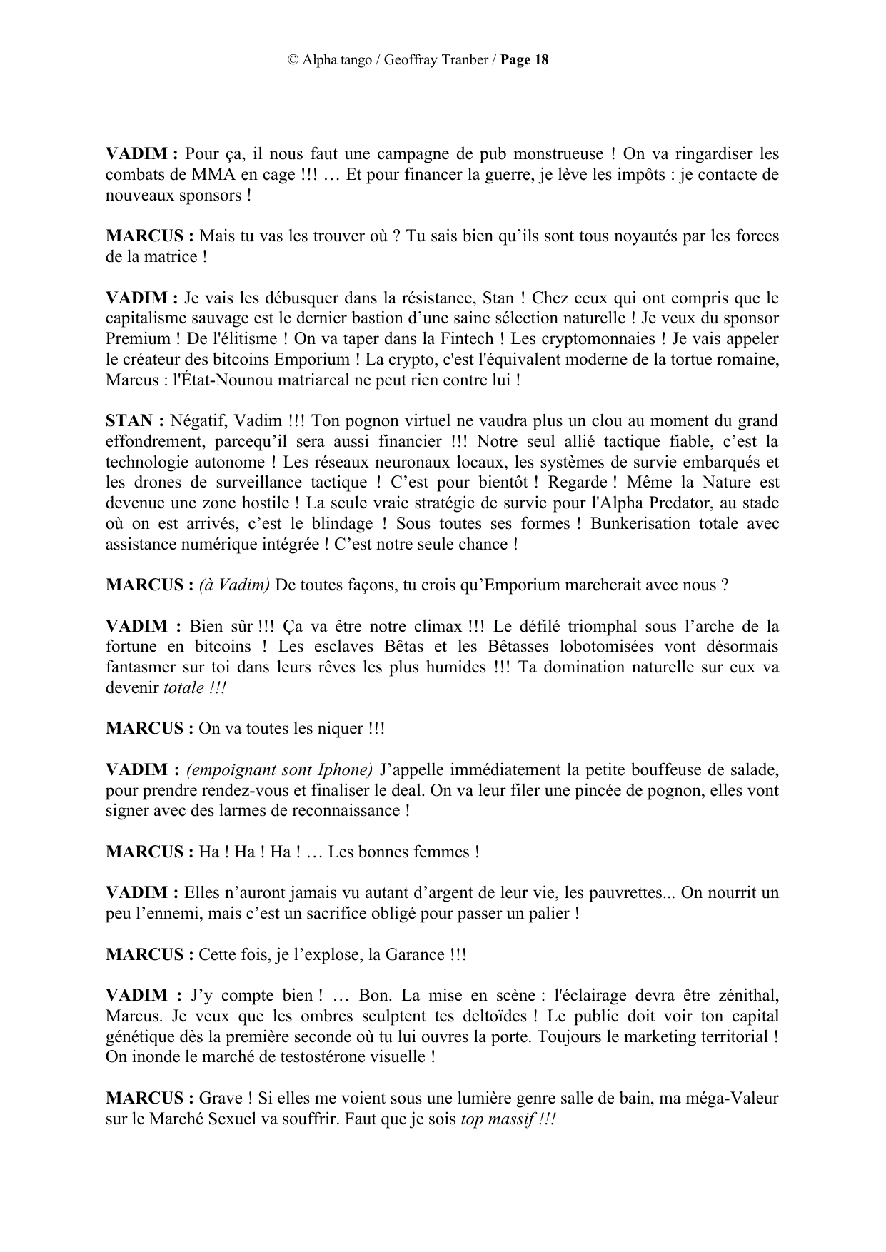 Alpha Tango - page du manuscrit 18 / 23