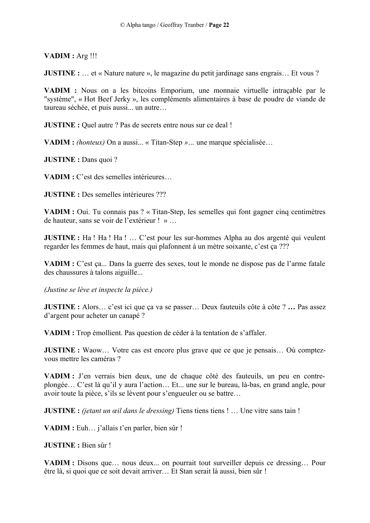 Alpha Tango - page du manuscrit 22 / 23