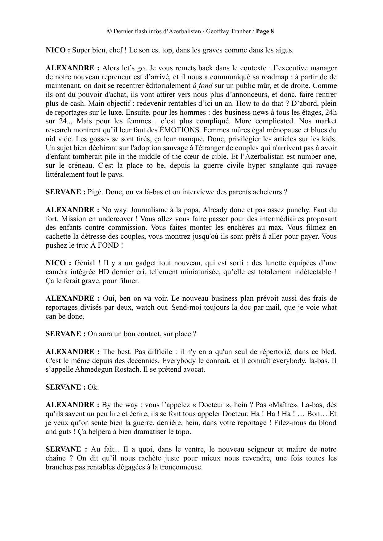 Breaking News from Azerbalistan - manuscript page 8 / 16