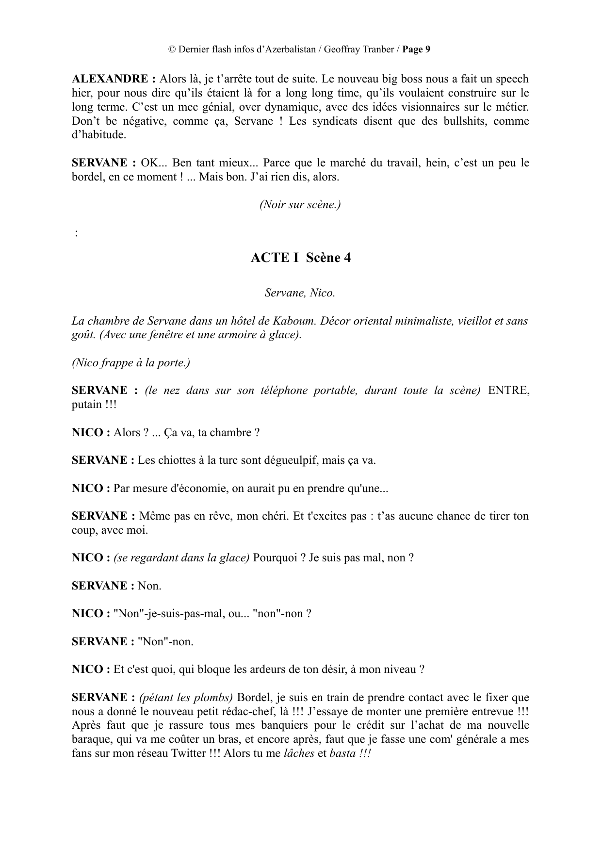 Breaking News from Azerbalistan - manuscript page 9 / 16