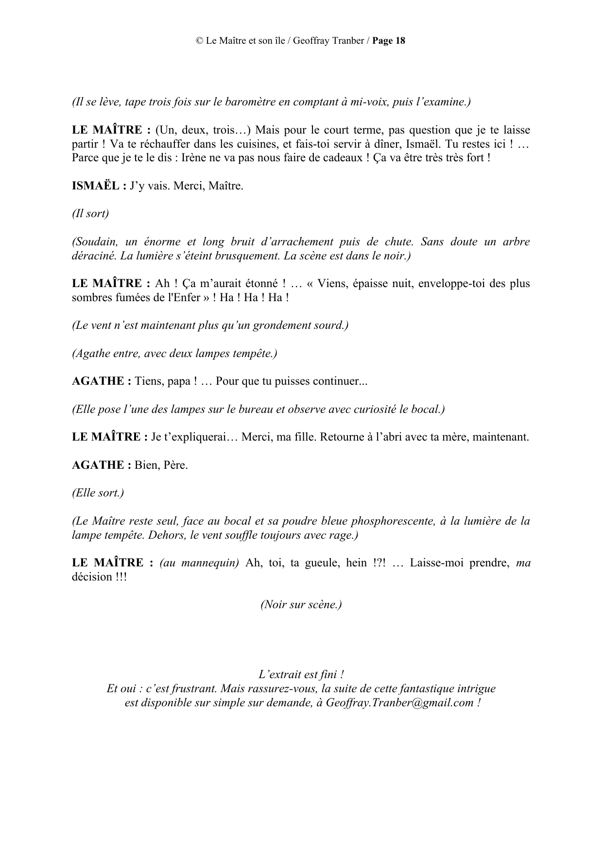 The Master and His Island - manuscript page 19 / 19