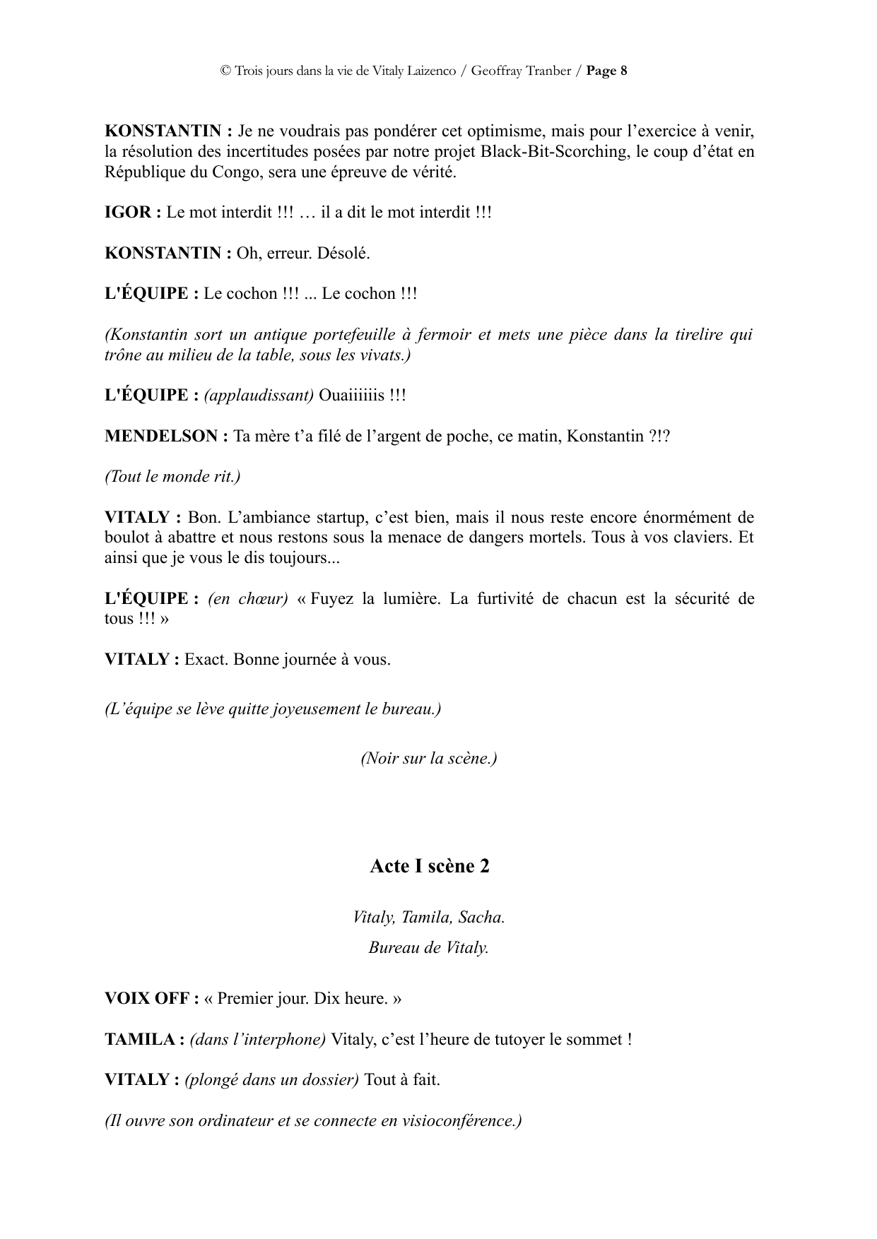 Trois jours dans la vie de Vitaly Laïzenco - page du manuscrit 8 / 34