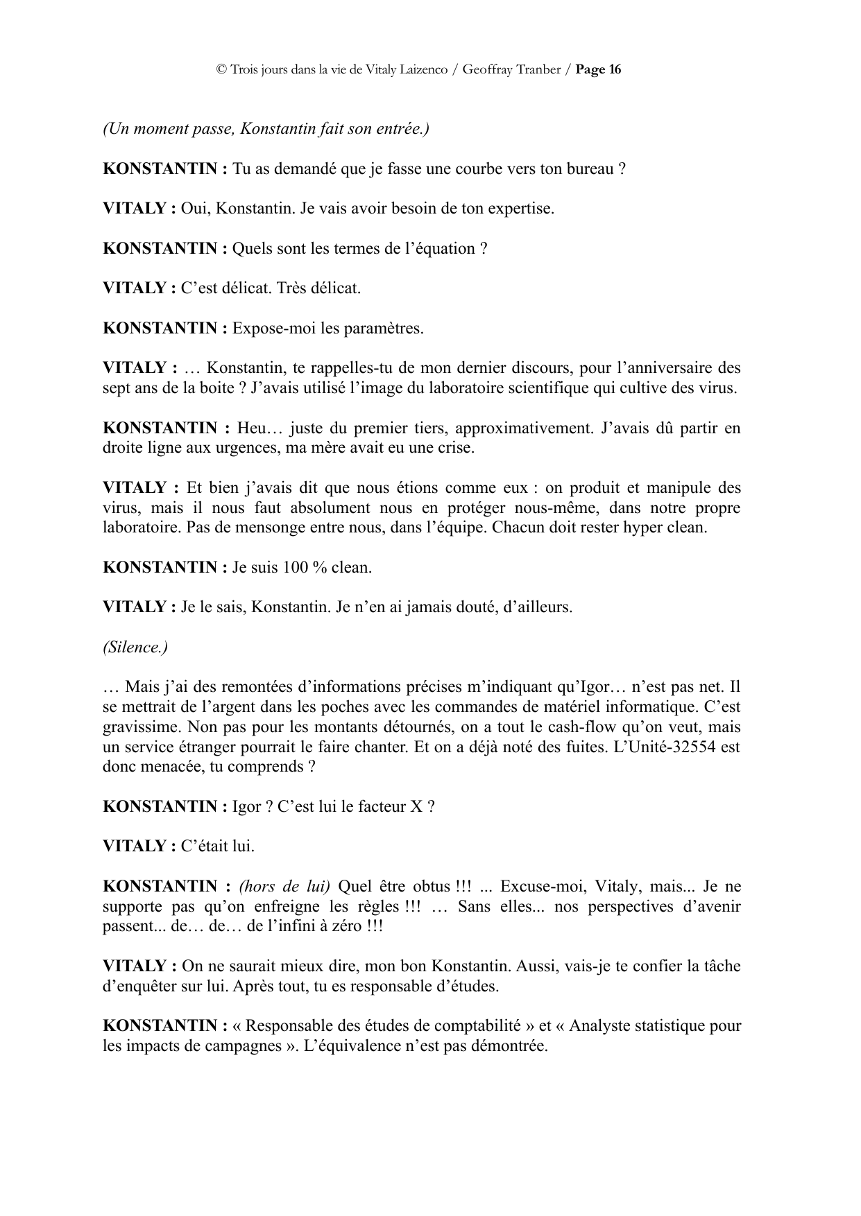 Trois jours dans la vie de Vitaly Laïzenco - page du manuscrit 16 / 34