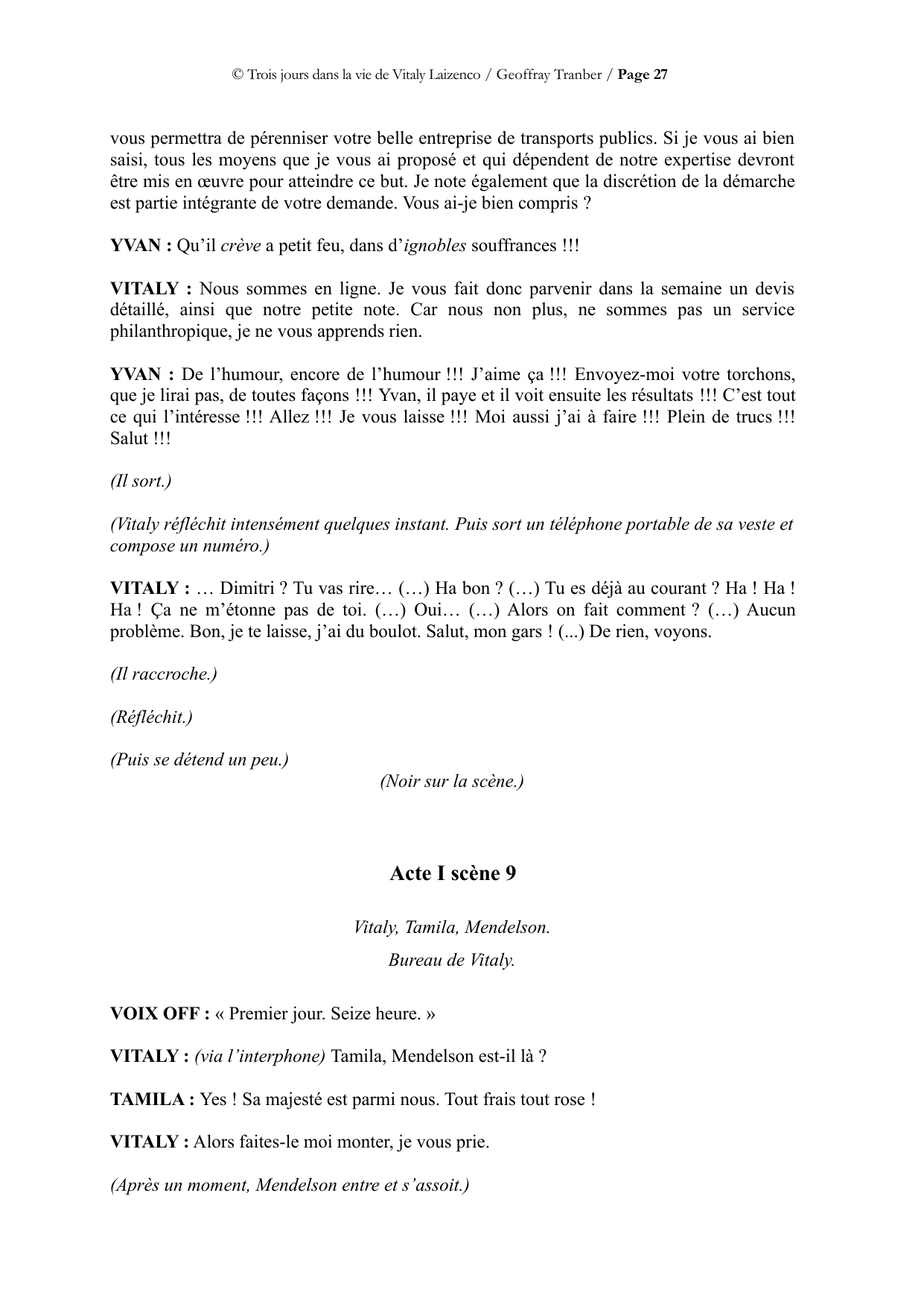 Trois jours dans la vie de Vitaly Laïzenco - page du manuscrit 27 / 34