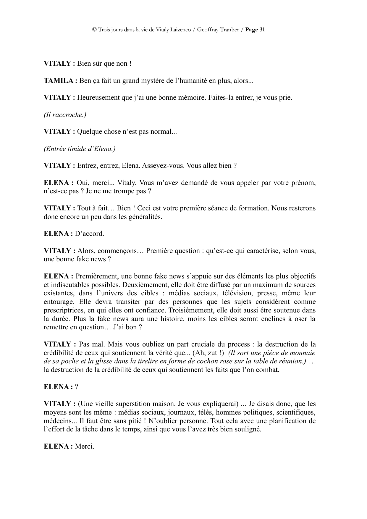 Trois jours dans la vie de Vitaly Laïzenco - page du manuscrit 31 / 34